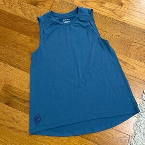 Peloton Graphic Striped Tank, blue, size small